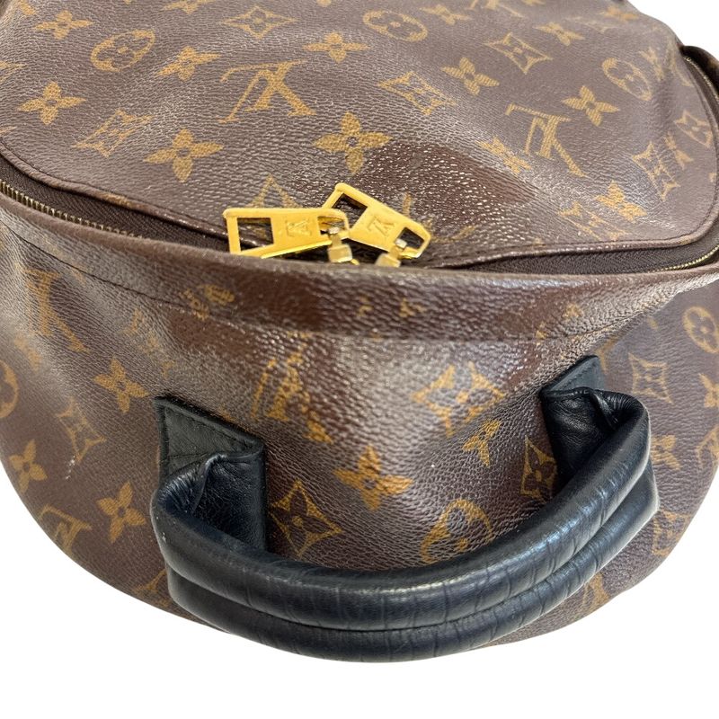 Louis Vuitton Backpack Palm Spring MM Monogram Leather Bags Brown