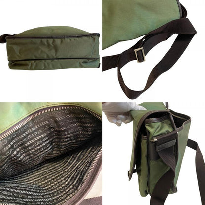 Prada Messenger Bag Crossbody Logo Triangle Plate Nylon Car Key
