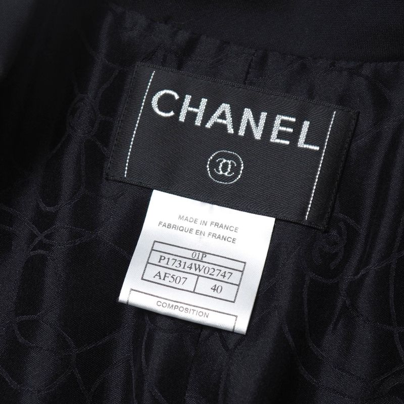 Chanel Jacket 40 Lace Pleated Long