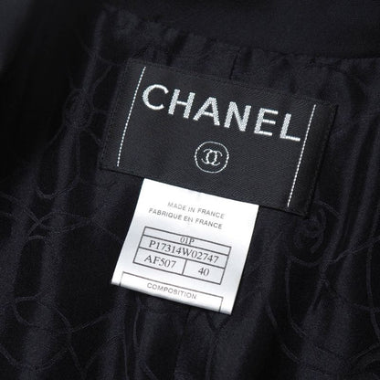 Chanel Jacket 40 Lace Pleated Long