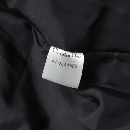 Dior Vintage Collarless Jacket 9 CD Button Angora Blend Wool