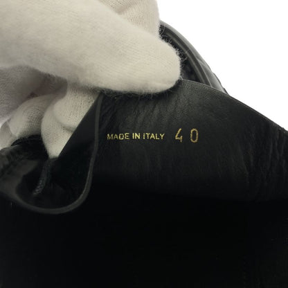 Prada Brushed Leather Lace Up Loafers 40 Black