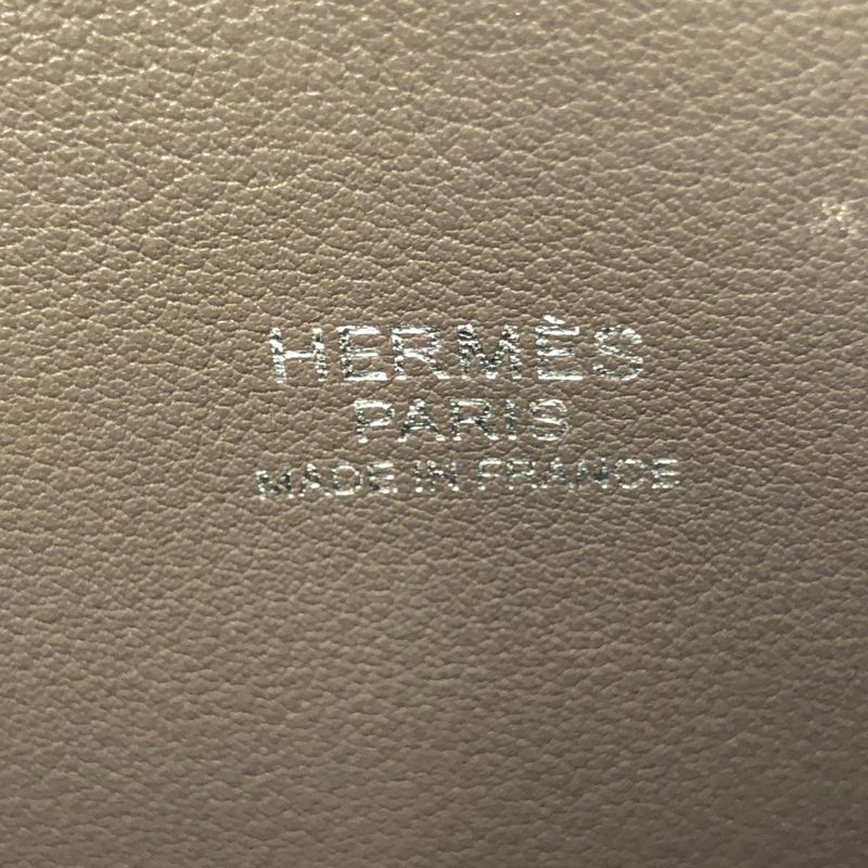 Hermes Mini Plume 20 Suede Handbag Gray