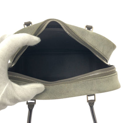 Hermes Mini Plume 20 Suede Handbag Gray