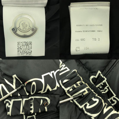 Moncler Fiveley Logo Print Down Jacket 2 Black