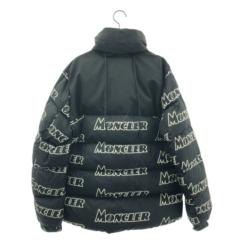 Moncler Fiveley Logo Print Down Jacket 2 Black
