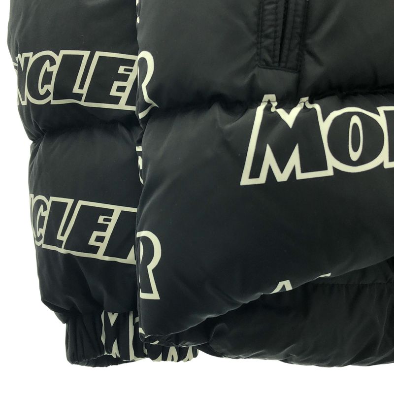 Moncler Fiveley Logo Print Down Jacket 2 Black