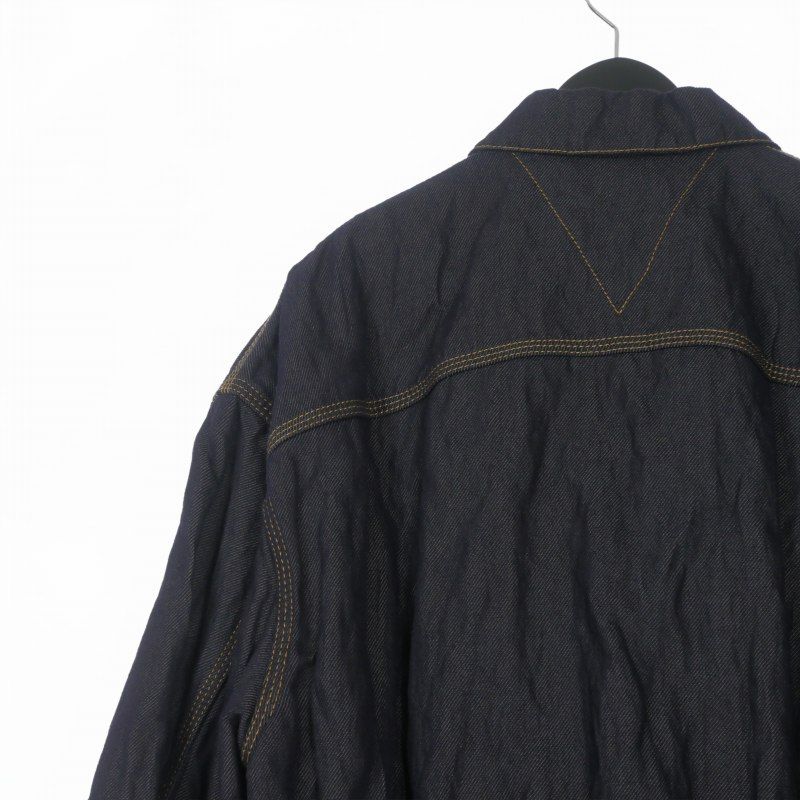Bottega Veneta Daniel Lee Era Denim Twill Metal Button Shirt Short Sleeve 46