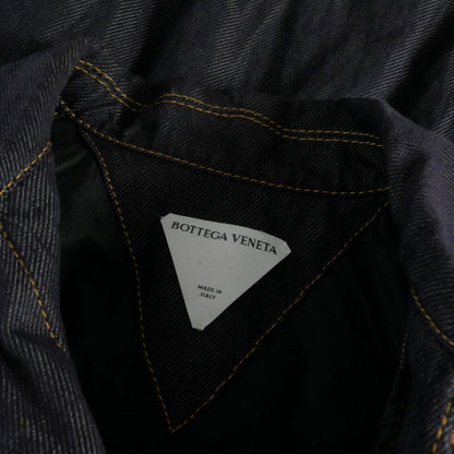 Bottega Veneta Daniel Lee Era Denim Twill Metal Button Shirt Short Sleeve 46