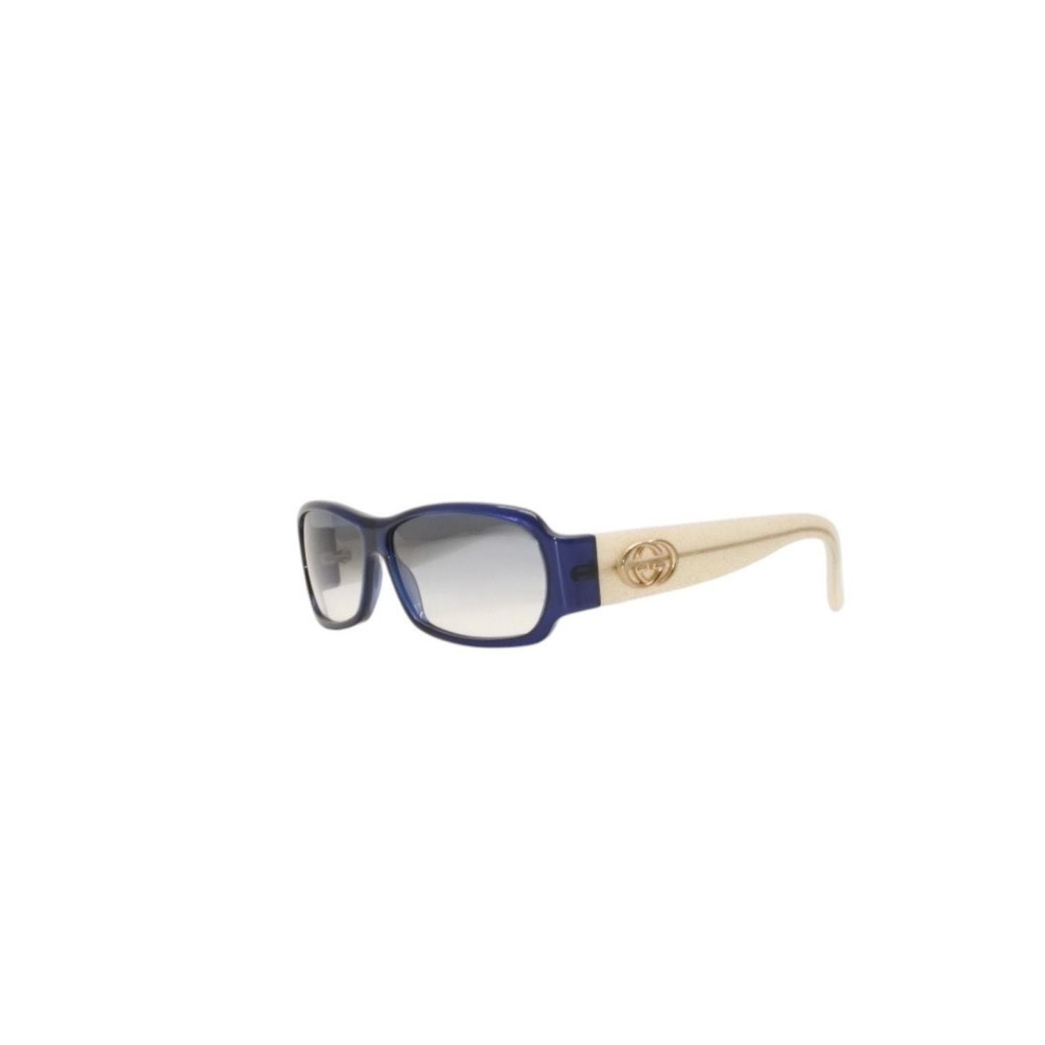 Gucci Sunglasses Eyewear S Eonit GG Logo Glitter Acetate Blue White — view 3
