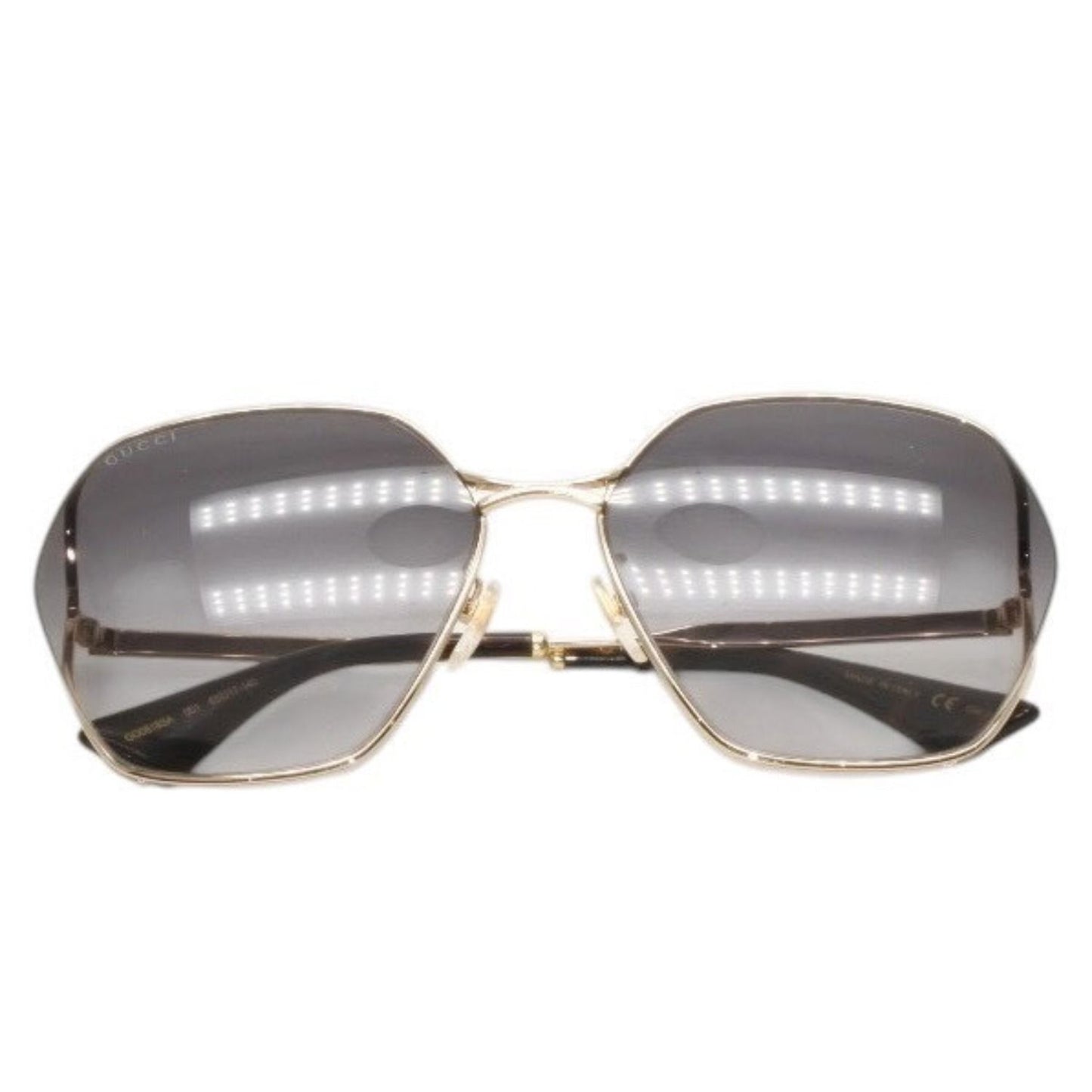 Gucci Sunglasses Eyewear 63 Gold Gray Metal Acetate — view 2