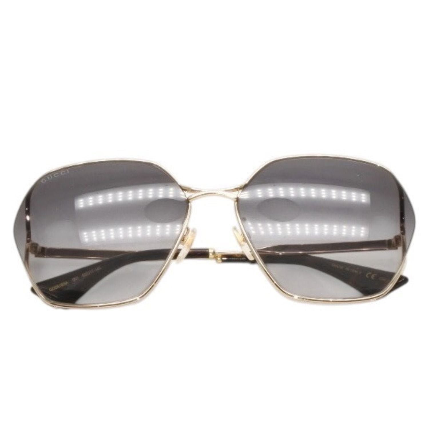 Gucci Sunglasses Eyewear 63 Gold Gray Metal Acetate — view 2