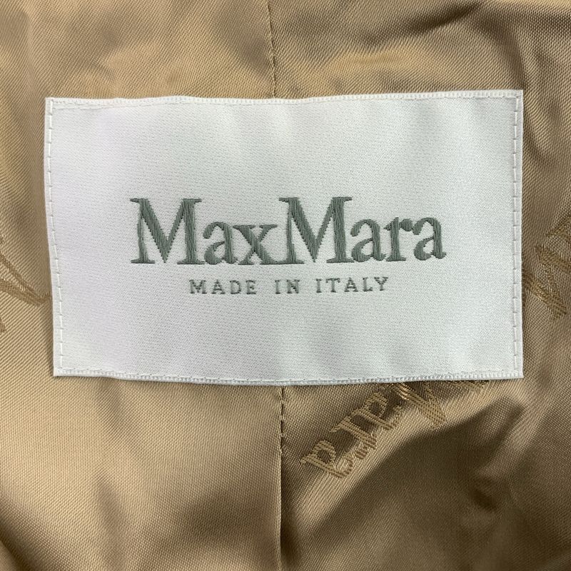 Max Mara Camel Wool Double Long Chesterfield Coat 38 Brown