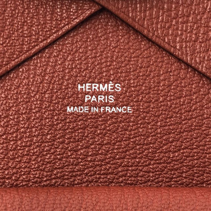 Hermes Calvi Duo Veau Epsom Coin Case Wallet Brick