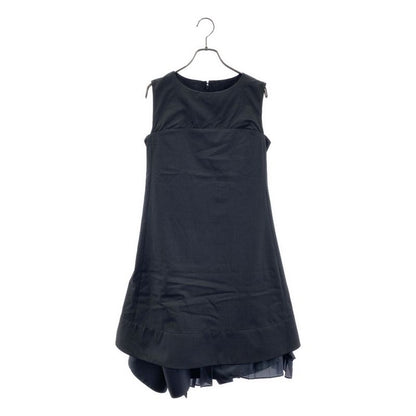 Celine Silk Pleated Layered Volume Dress 36 Gray