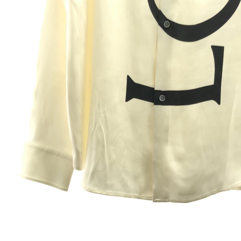 Loewe Silk Logo Print Shirt 38 White