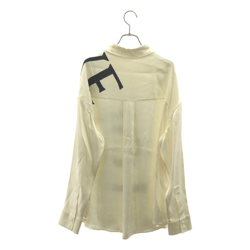 Loewe Silk Logo Print Shirt 38 White