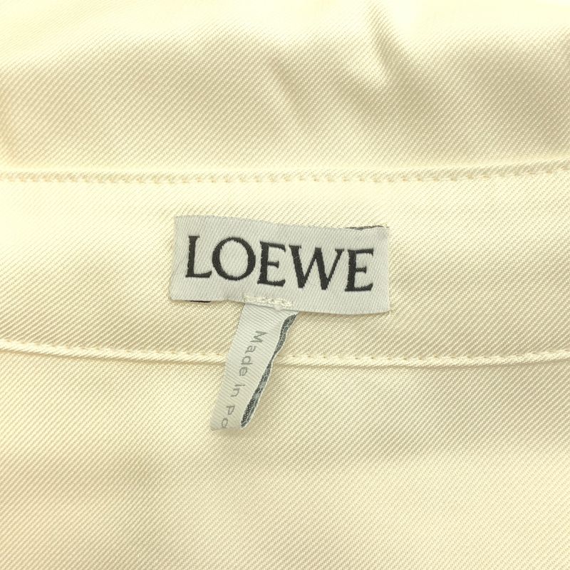Loewe Silk Logo Print Shirt 38 White