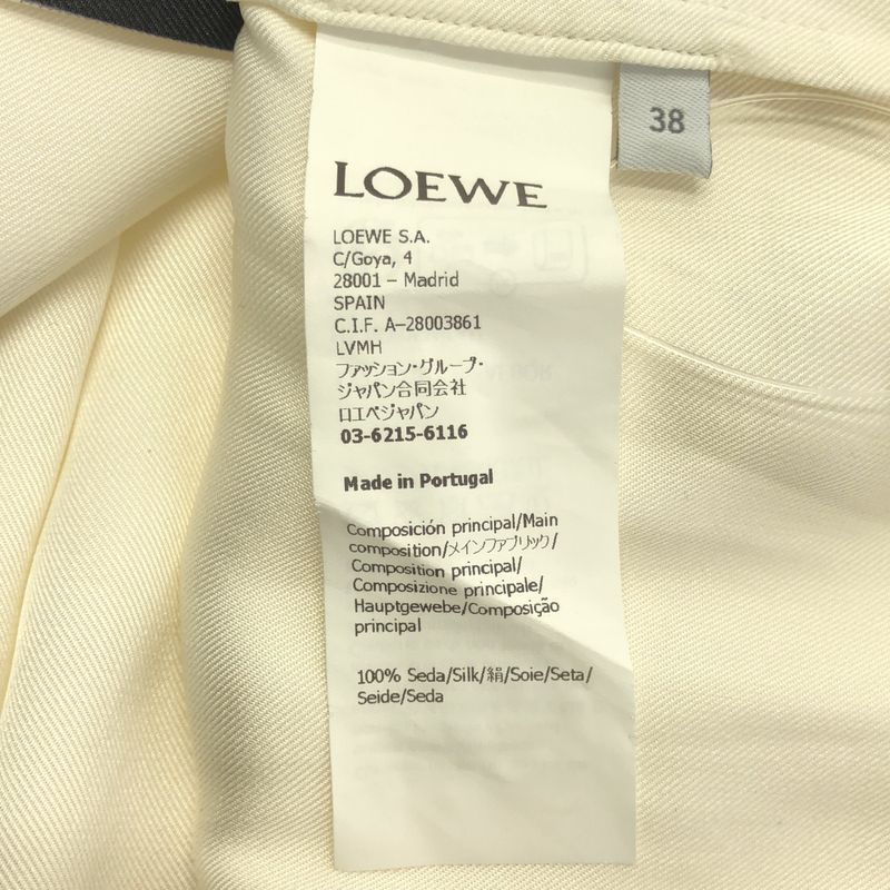 Loewe Silk Logo Print Shirt 38 White