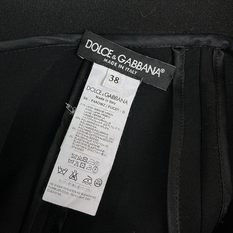 Dolce & Gabbana Long Skirt 38 S Black Bijoux