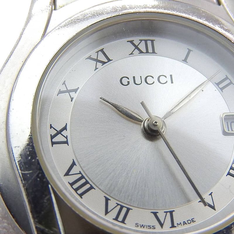Gucci Stainless Steel Quartz Analog Display Silver Dial Watch