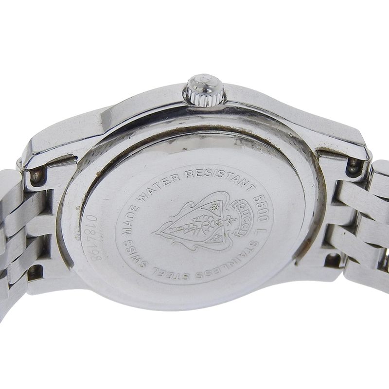 Gucci Stainless Steel Quartz Analog Display Silver Dial Watch