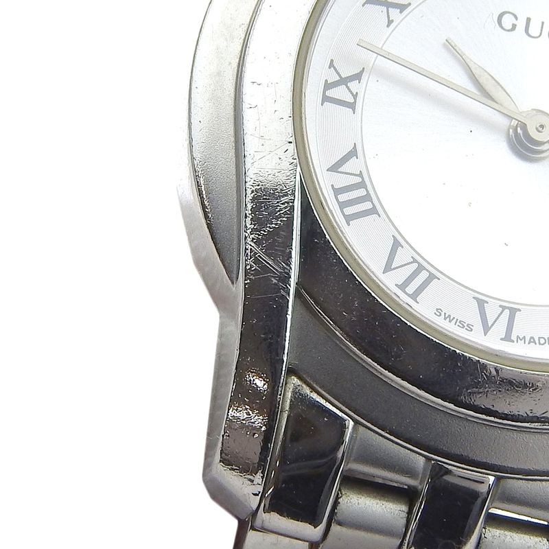 Gucci Stainless Steel Quartz Analog Display Silver Dial Watch