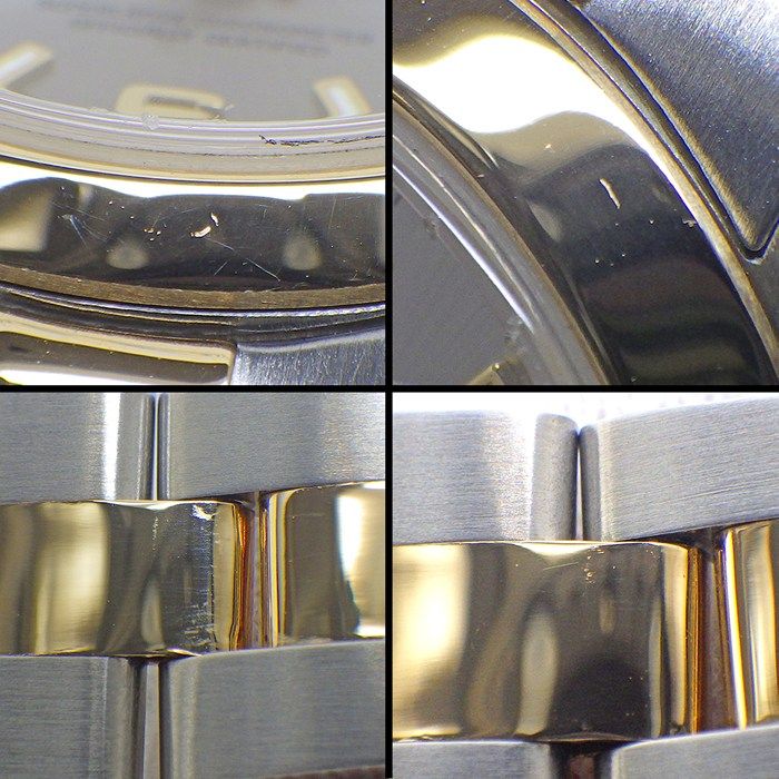 Rolex Watch Oyster Perpetual Luminous Index Hands Silver Dial 18k Yellow Gold