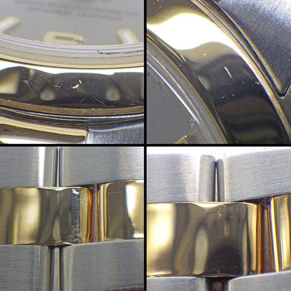 Rolex Watch Oyster Perpetual Luminous Index Hands Silver Dial 18k Yellow Gold