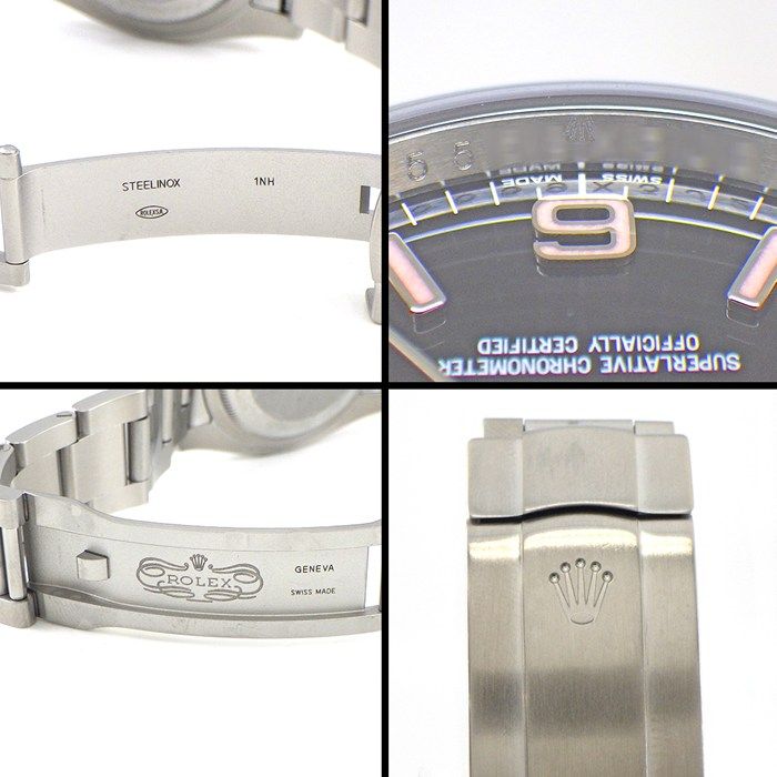 Rolex Watch Oyster Perpetual Black Dial Roulett SS Automatic Winding