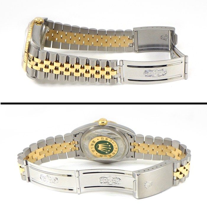 Rolex Watch Datejust P No White Dial Roman Index Full Ted Bezel Jubilee