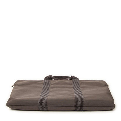 Hermes Line Briefcase Attache Gray Toile Ash