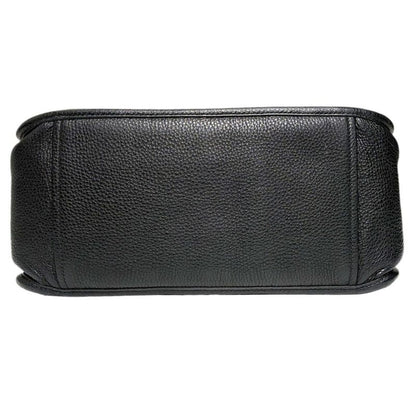 Prada Vitello Daino Shoulder Bag Black Gold Logo