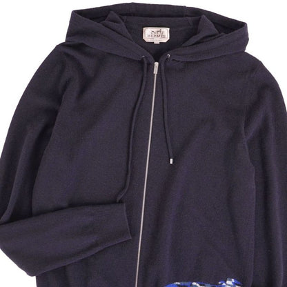 Hermes Hoodie Knit Zip Up Wool