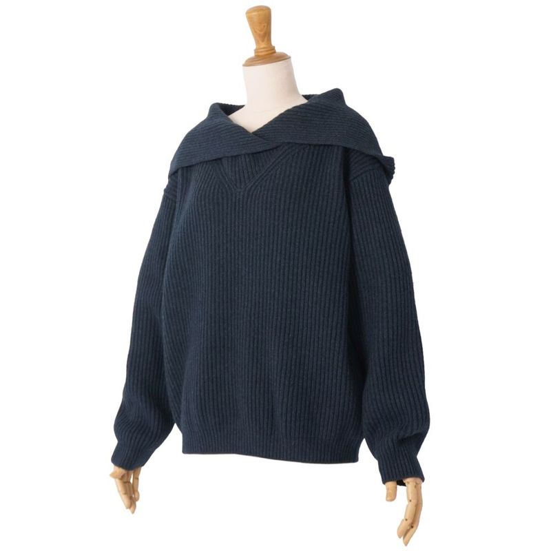 Hermes Knit Hooded Sweater Long Sleeve