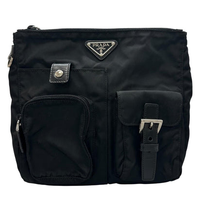 Prada Triangle Logo Waist Bag Nylon Black