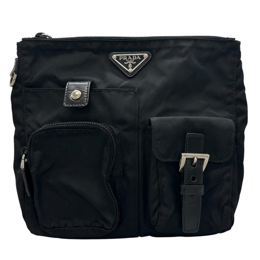Prada Triangle Logo Waist Bag Nylon Black