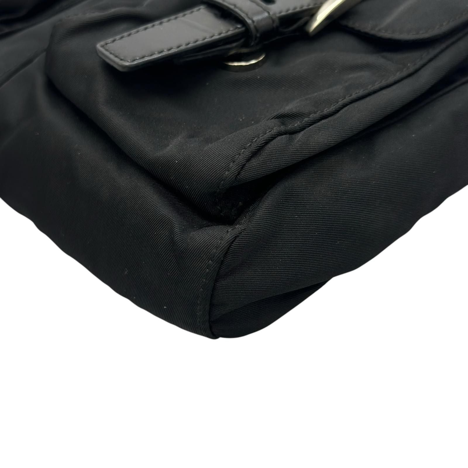 Prada Triangle Logo Waist Bag Nylon Black — view 8