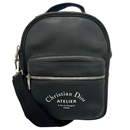Dior Atelier Shoulder Bag Leather Black