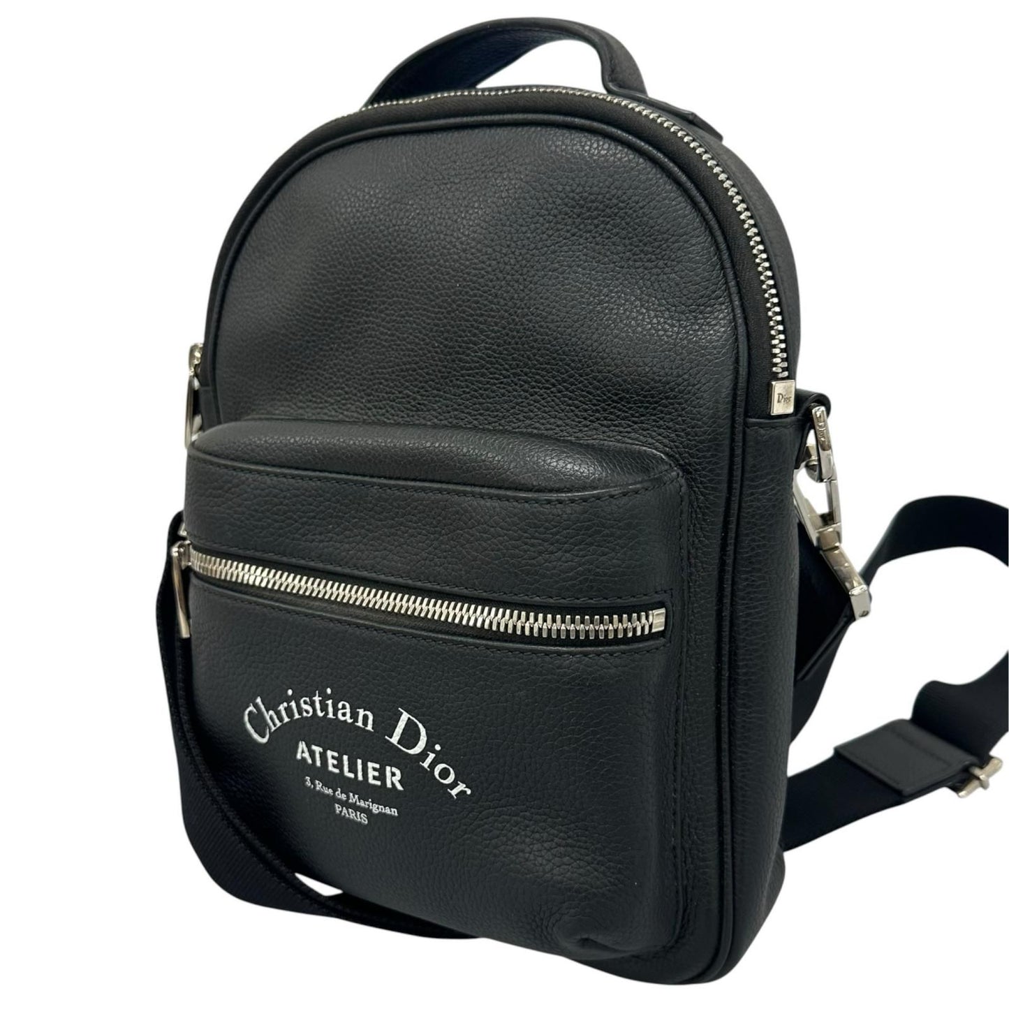 Dior Atelier Shoulder Bag Leather Black — view 2