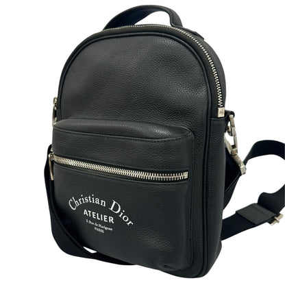 Dior Atelier Shoulder Bag Leather Black — view 2