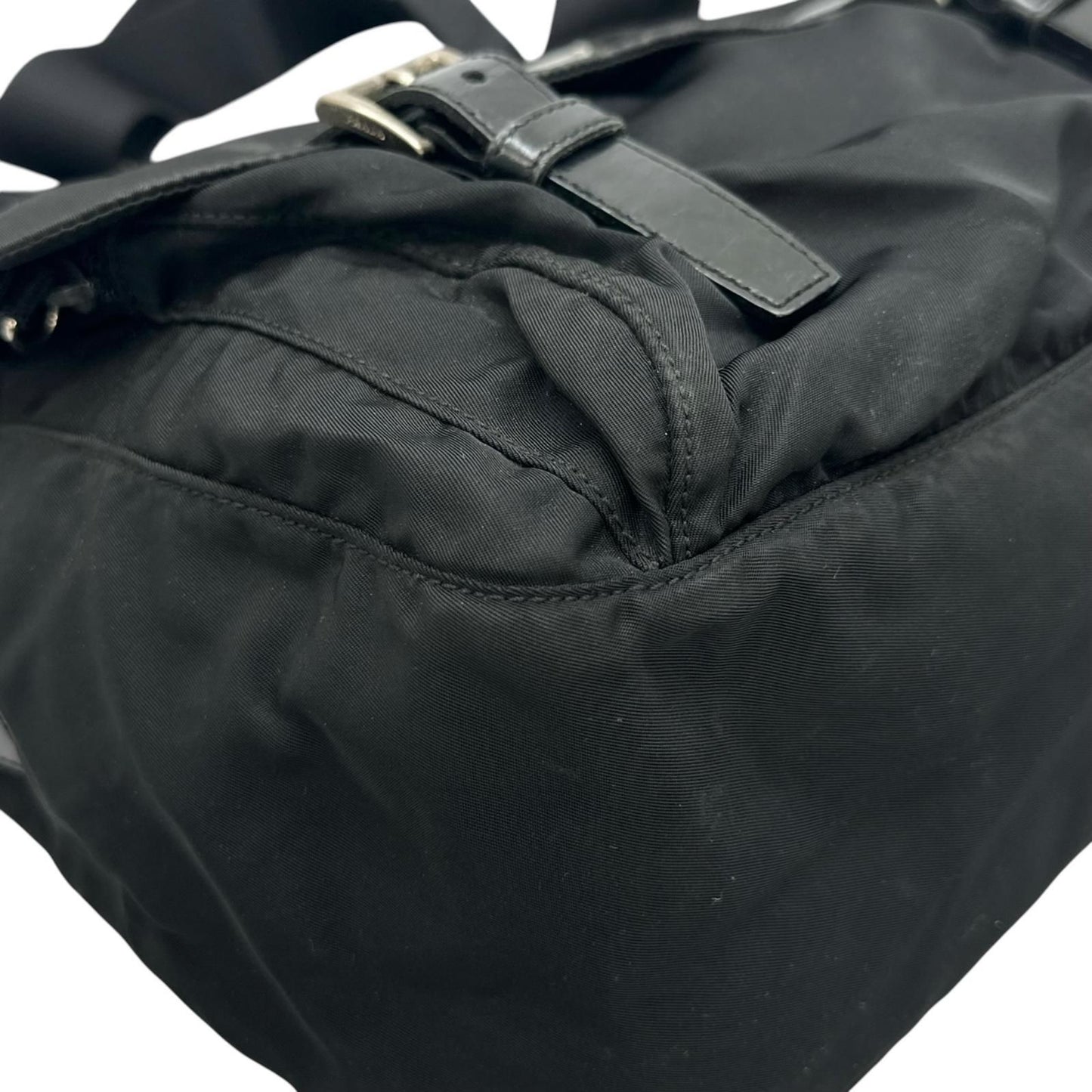 Prada Triangle Logo Shoulder Bag Nylon Black — view 7