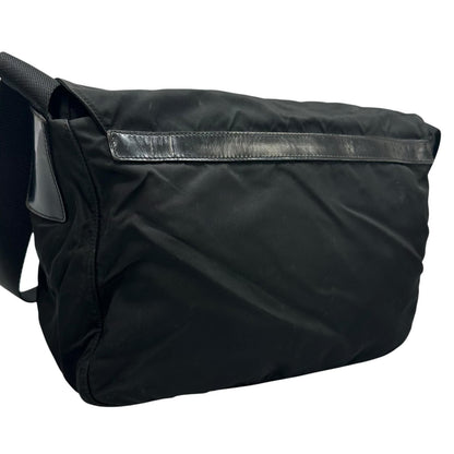 Prada Triangle Logo Shoulder Bag Nylon Black — view 3