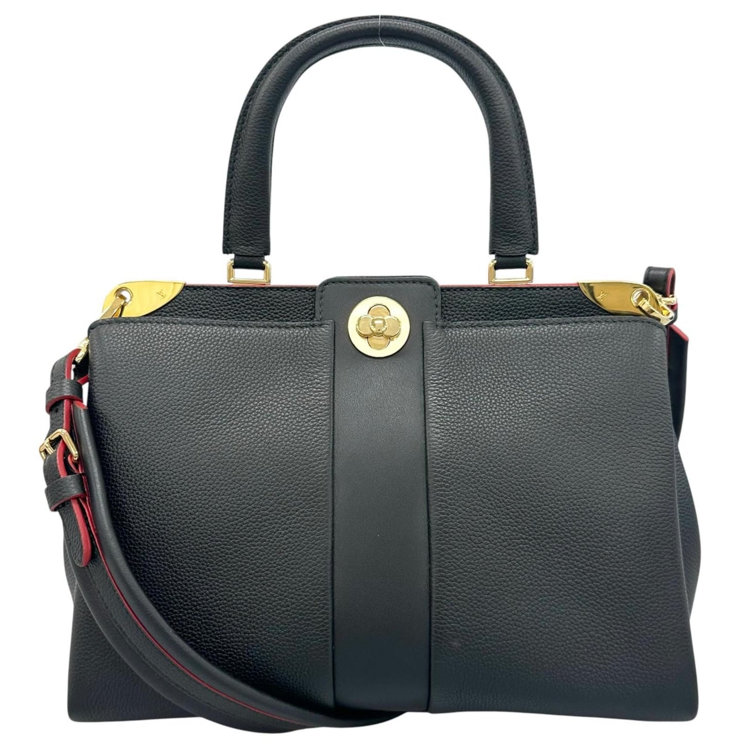 Louis Vuitton Astrid Handbag Leather Black 2-Way