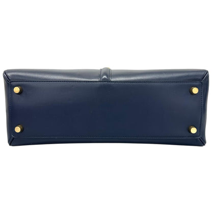 Celine Classic 16 Handbag Leather Blue 2-Way — view 4