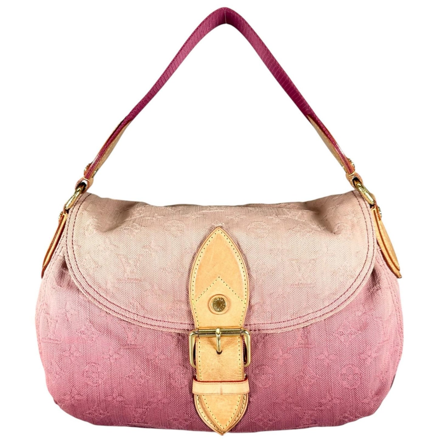 Louis Vuitton Sunray Handbag Monogram Denim Pink