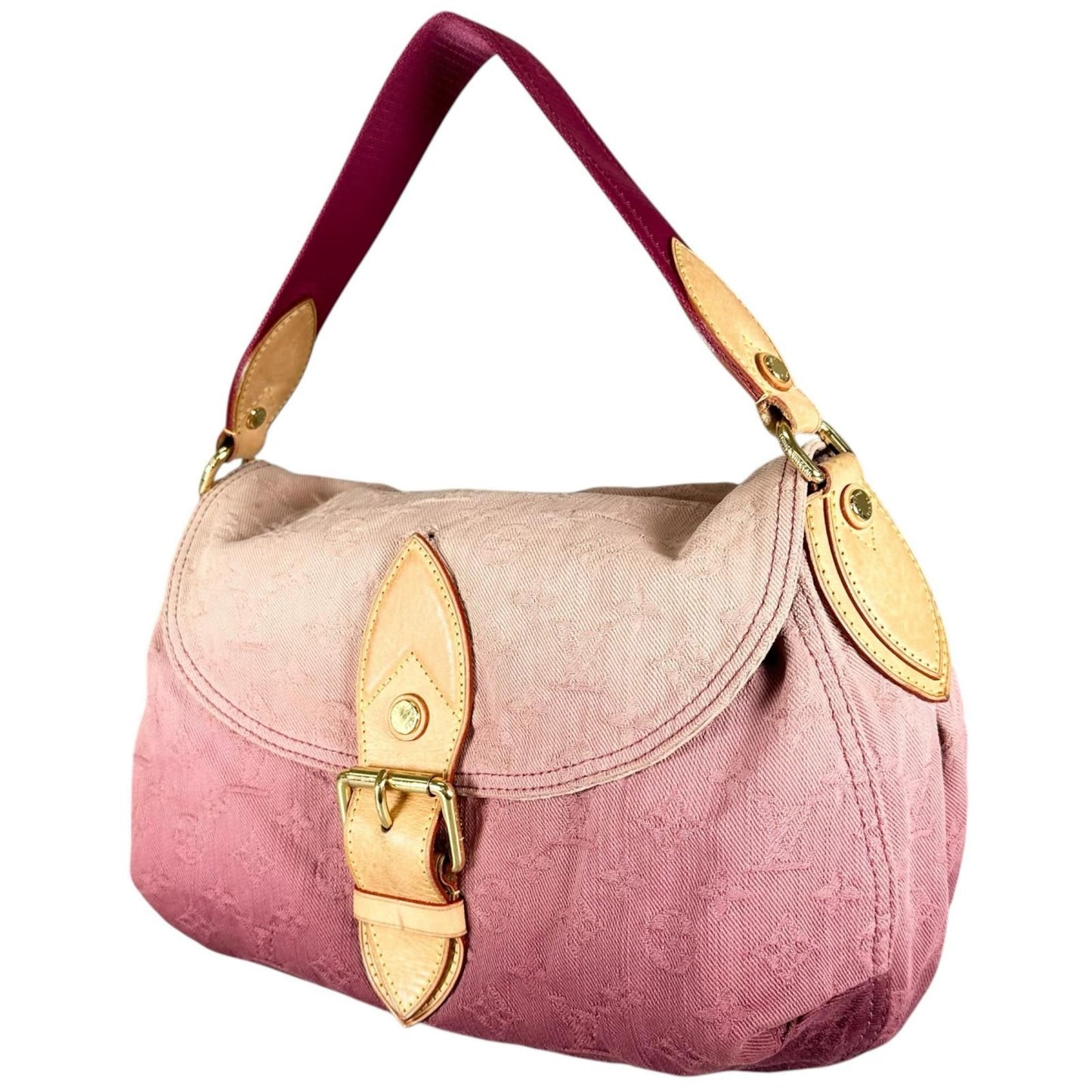Louis Vuitton Sunray Handbag Monogram Denim Pink — view 2