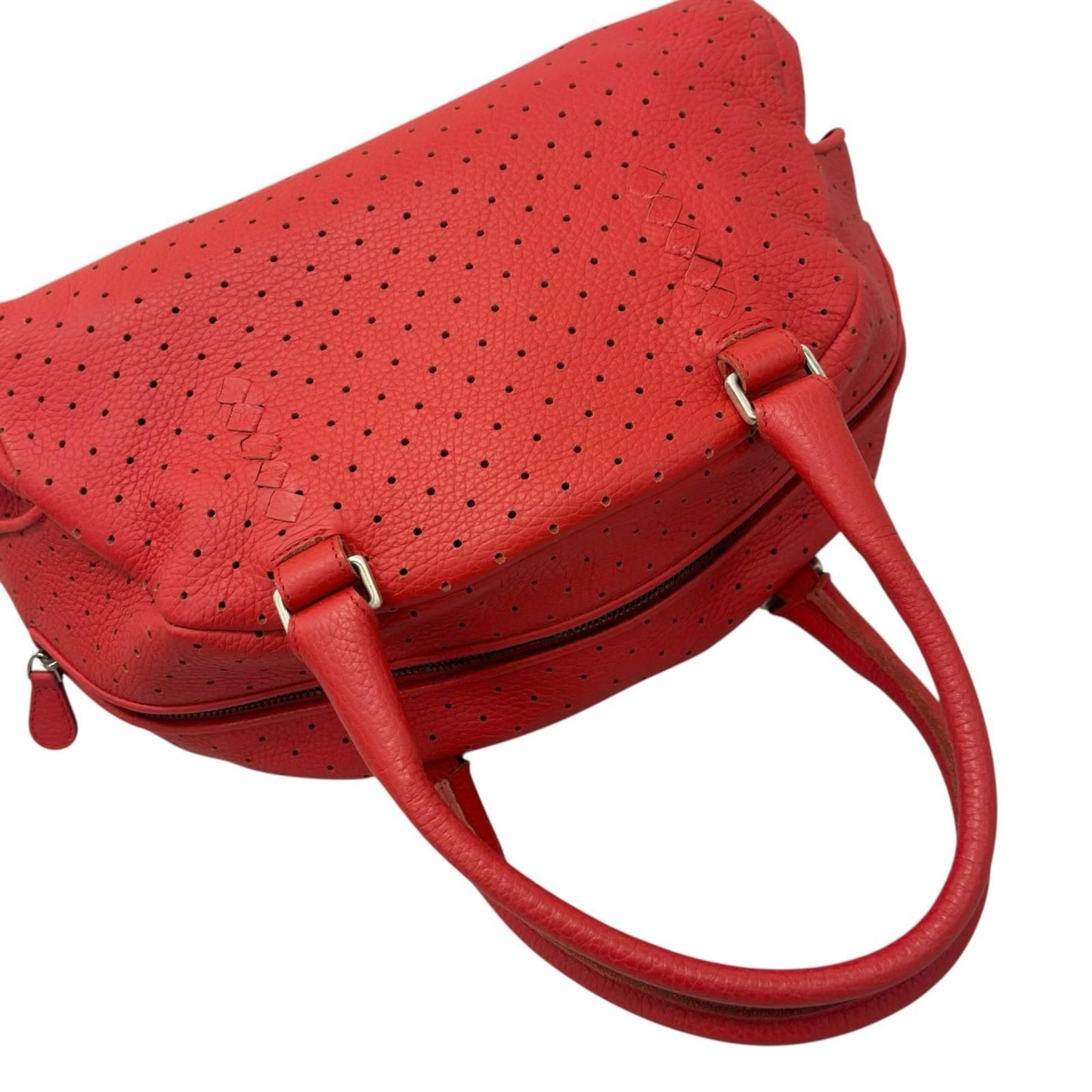 Bottega Veneta Handbag Perforated Leather Red Mini — view 5
