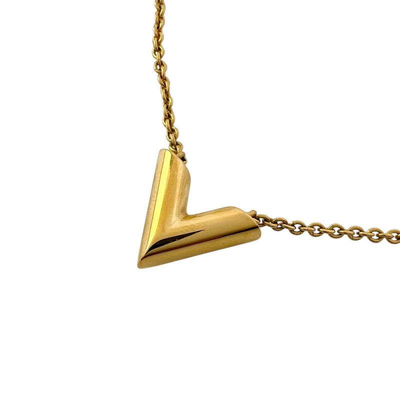 Louis Vuitton Collier Essential Lou Necklace Gold