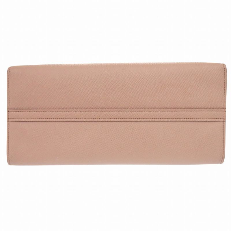 Prada Monochrome Saffiano Leather Pink Beige Handbag